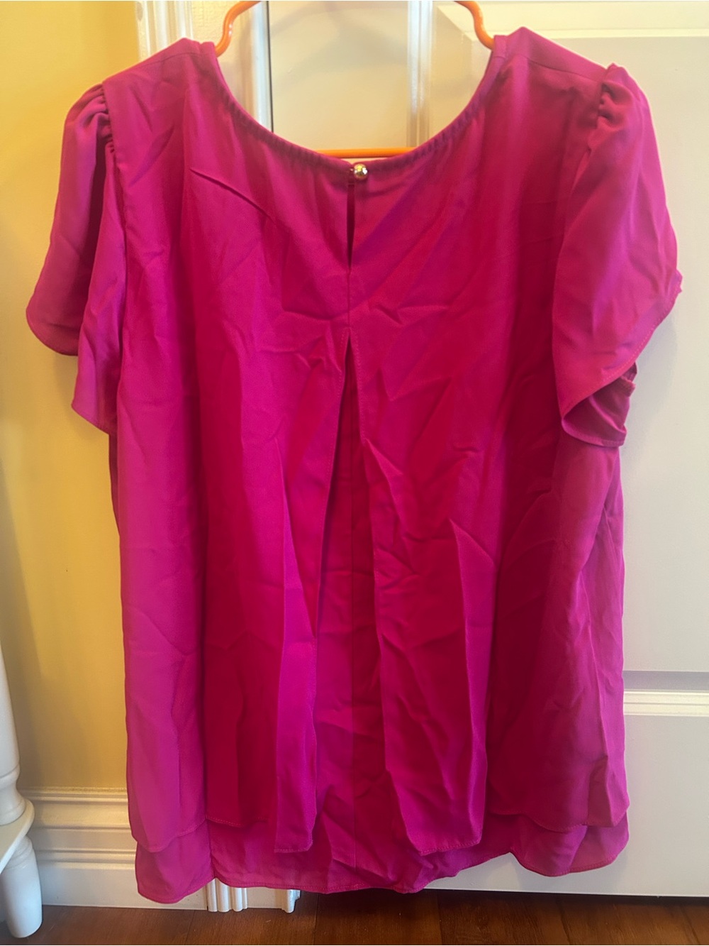 Kate & Mallory Fuchsia Ruffle Sleeve Blouse - Picture 2 of 3